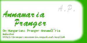 annamaria pranger business card